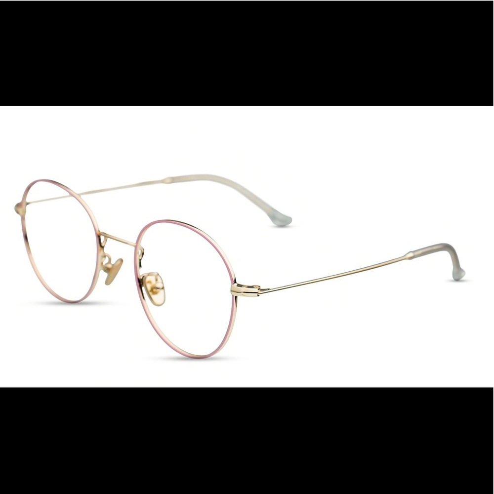 Pink/gold blue light blocking glasses